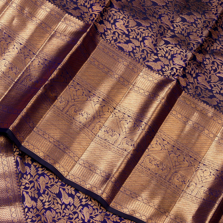 Kuberan Royal Blue Kanchivaram Silk Saree