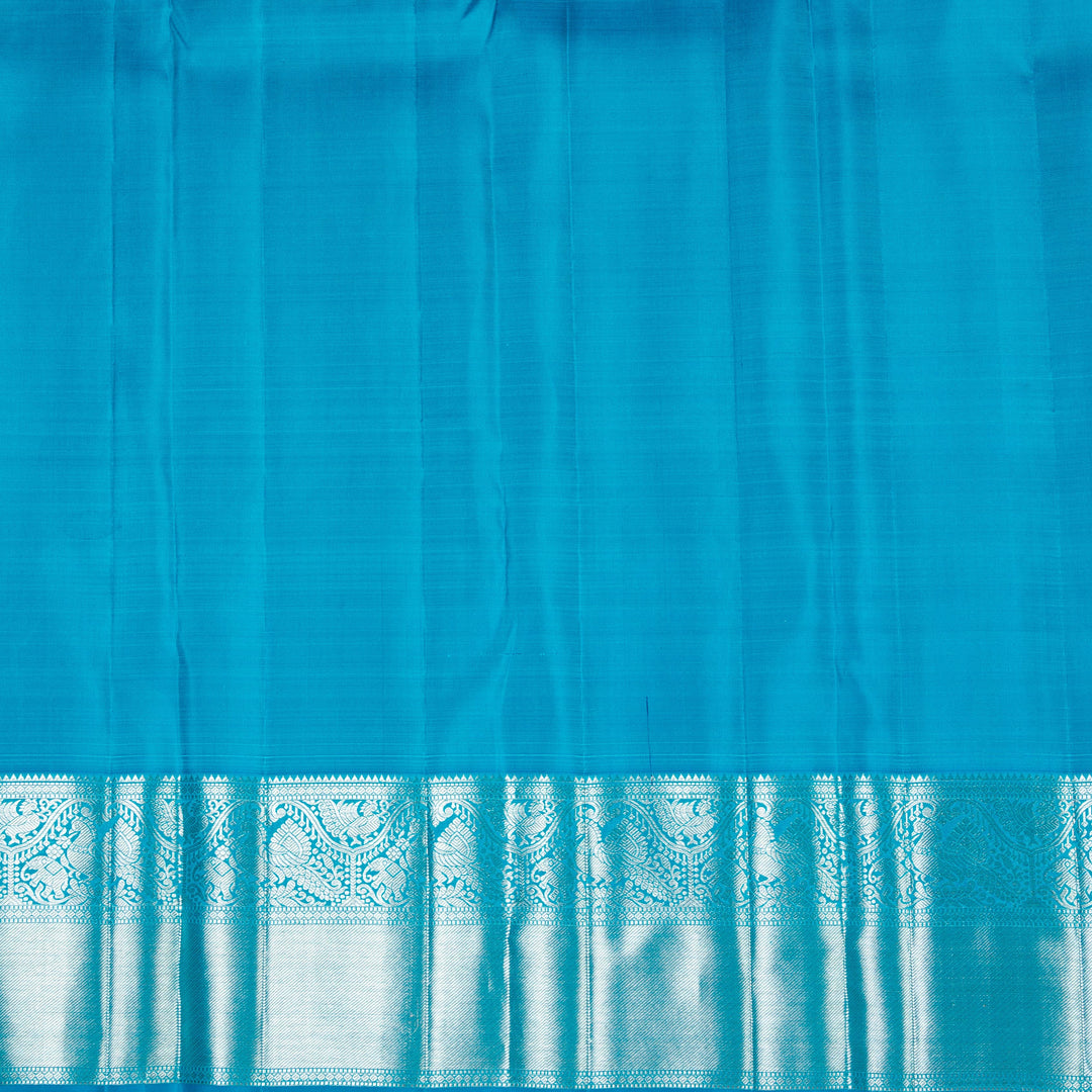 Kuberan Sky Blue Kanchivaram Silk Saree