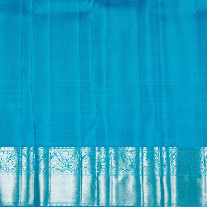 Kuberan Sky Blue Kanchivaram Silk Saree