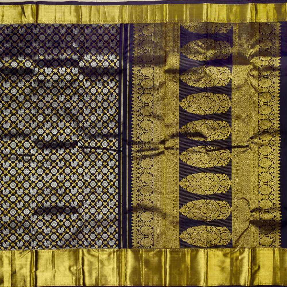  Kanchivaram Black Silk Saree