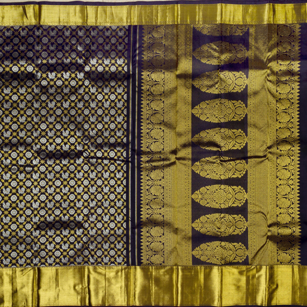  Kanchivaram Black Silk Saree