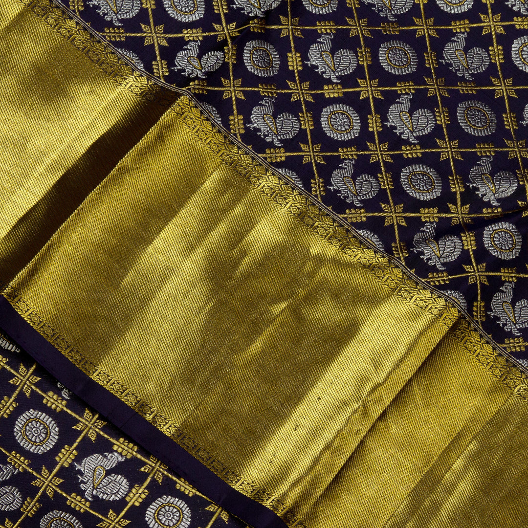  Kanchivaram Black Silk Saree