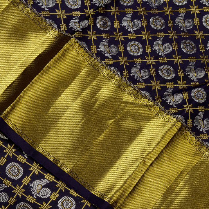  Kanchivaram Black Silk Saree