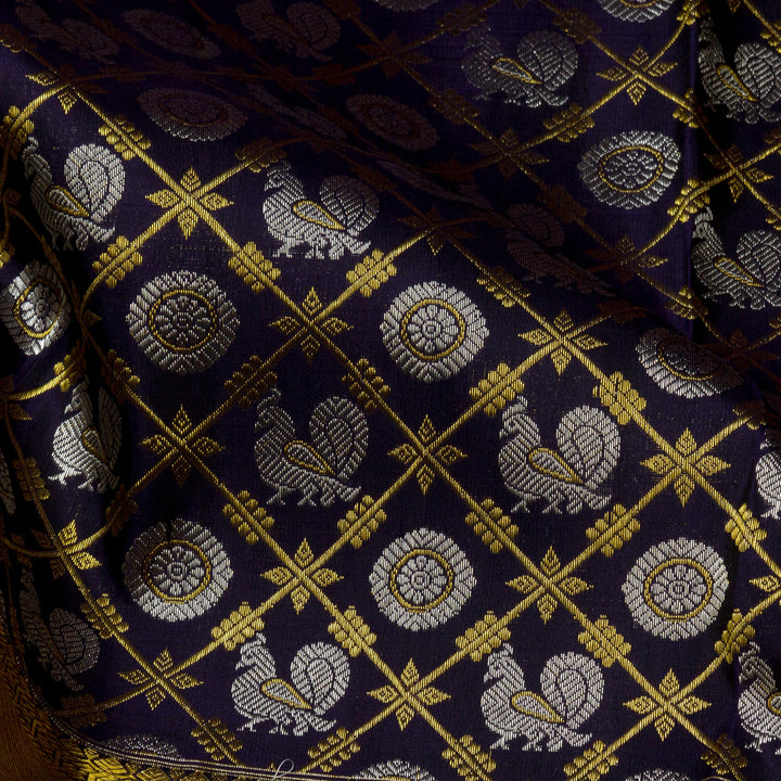  Kanchivaram Black Silk Saree