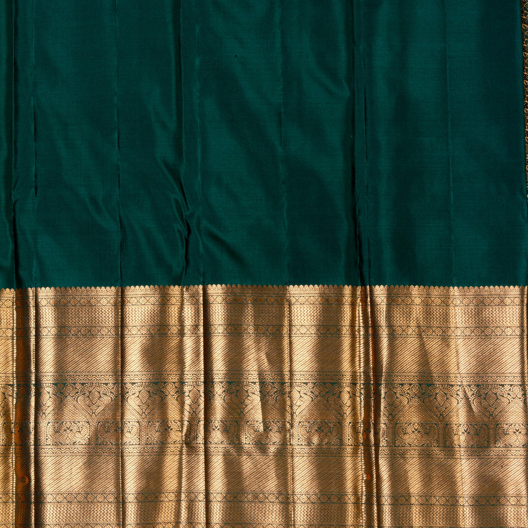 Kuberan Bottel Green Kanchivaram Silk Saree