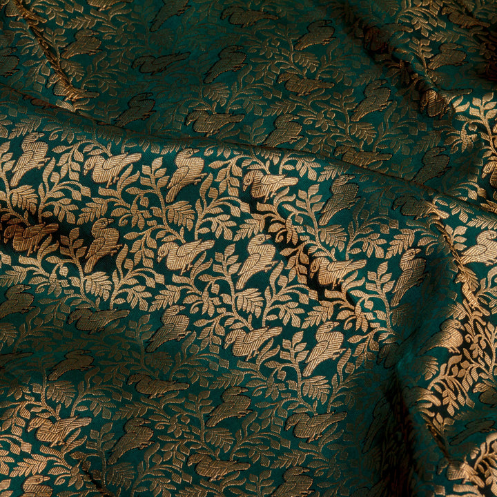 Kuberan Bottel Green Kanchivaram Silk Saree