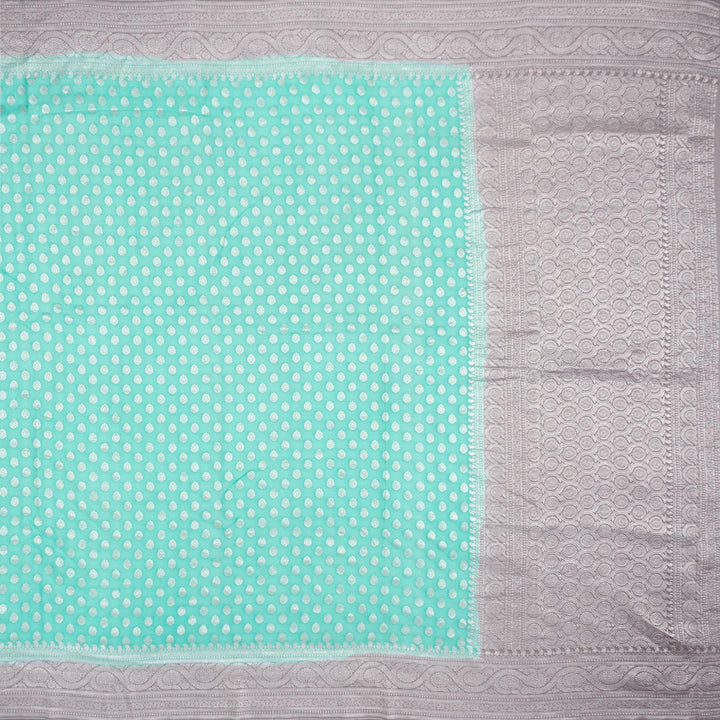 Kuberan Blue Grey Khadi Banarsi Saree