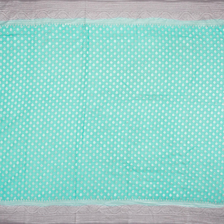 Kuberan Blue Grey Khadi Banarsi Saree