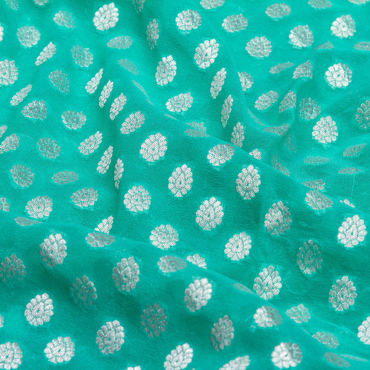 Kuberan Blue Grey Khadi Banarsi Saree