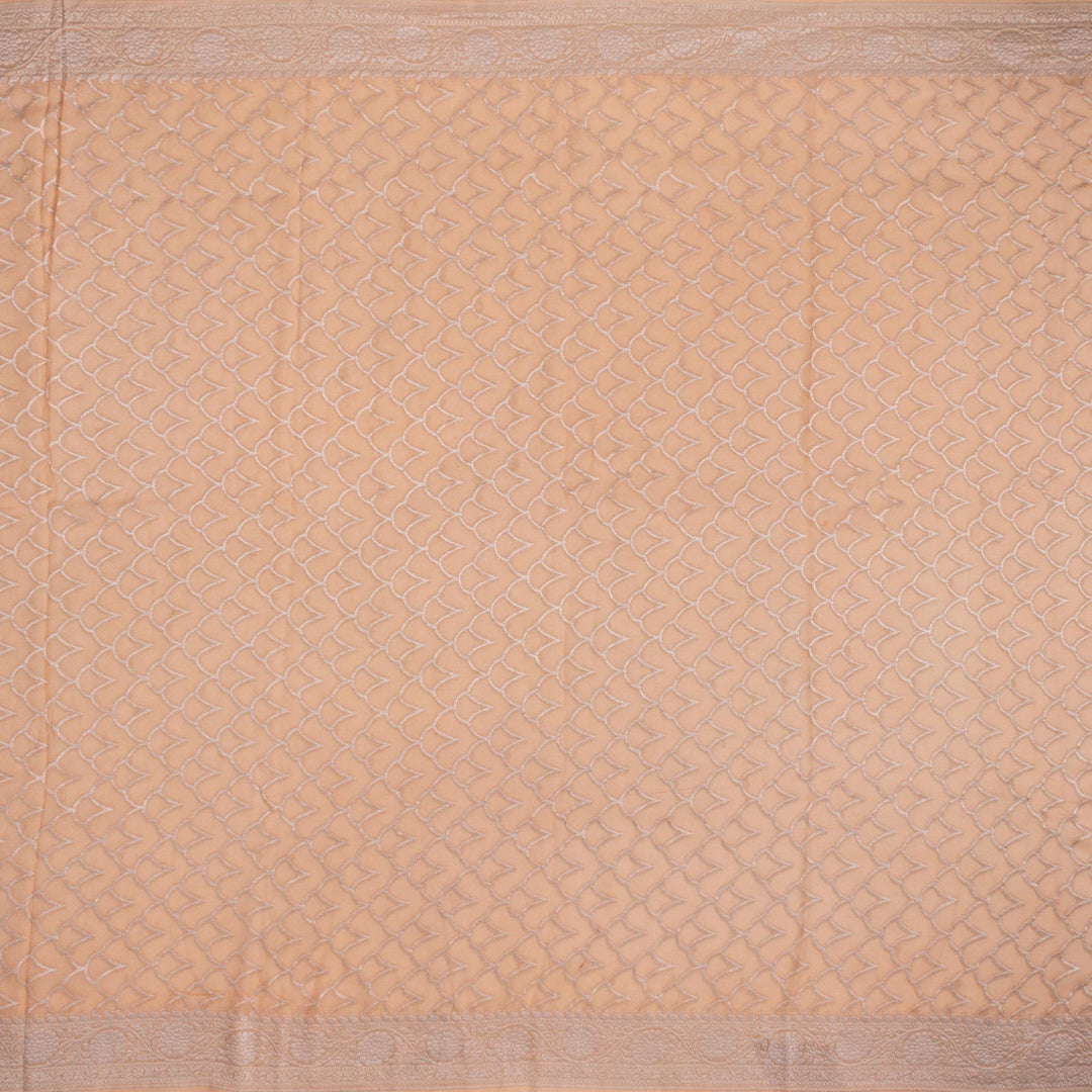 Kuberan Peach Khadi Banarasi Saree