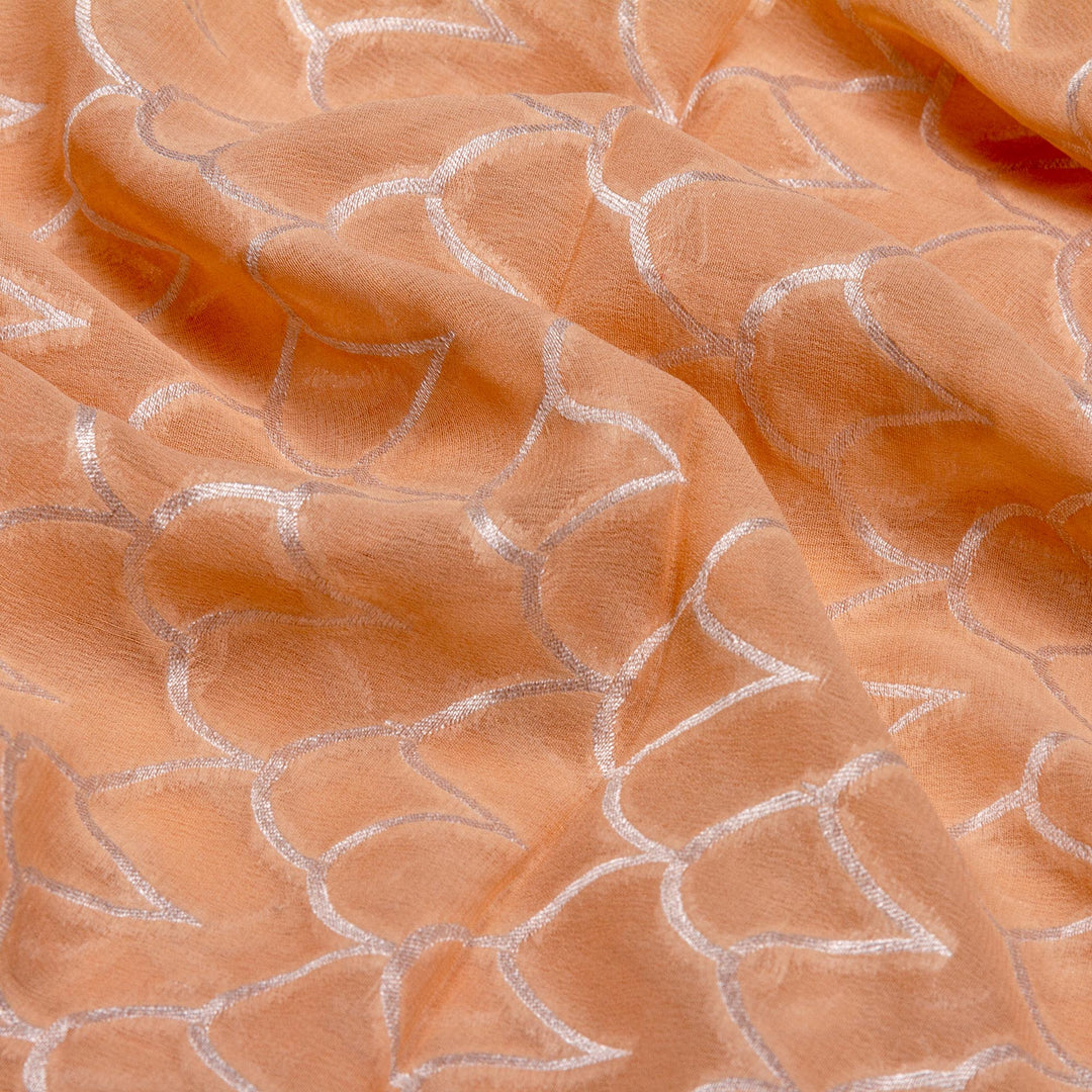 Kuberan Peach Khadi Banarasi Saree