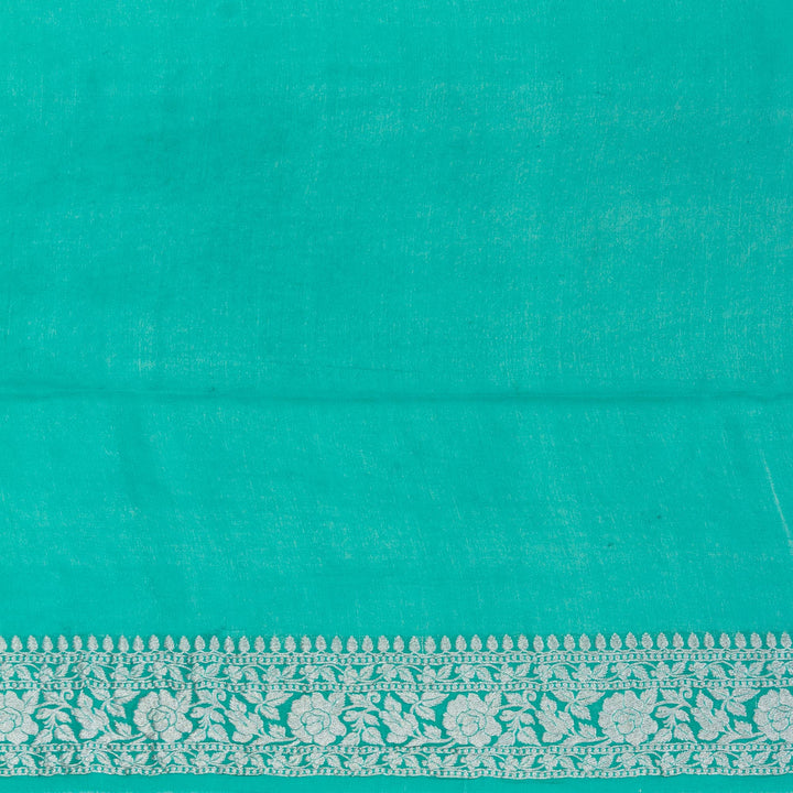 Kuberan Parrot Green Blue Khadi Banarasi Saree