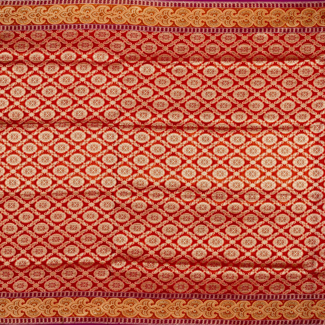Kuberan Maroon Red Banarasi Saree