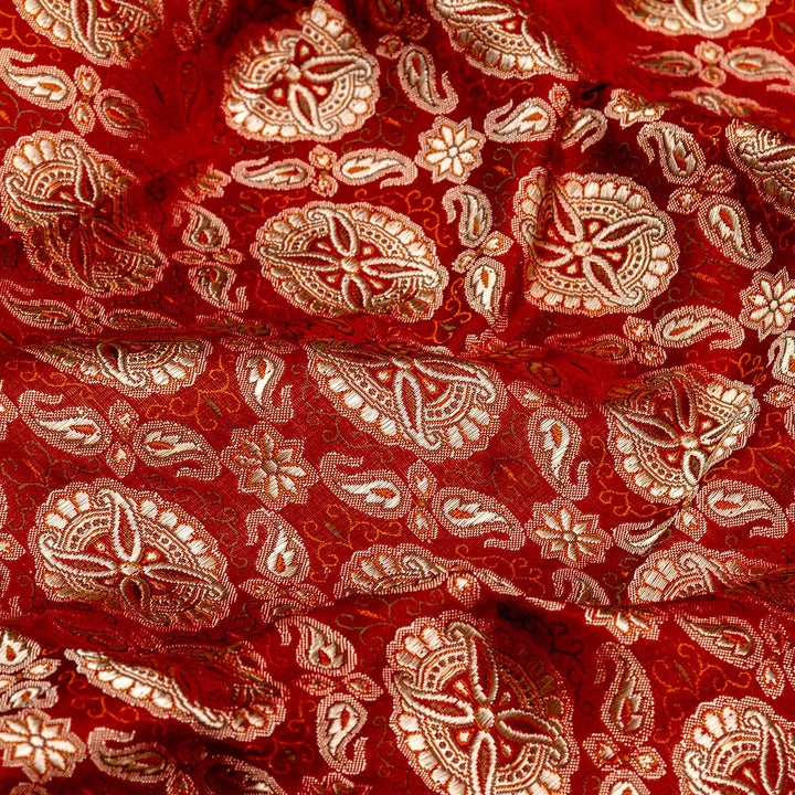 Kuberan Maroon Red Banarasi Saree