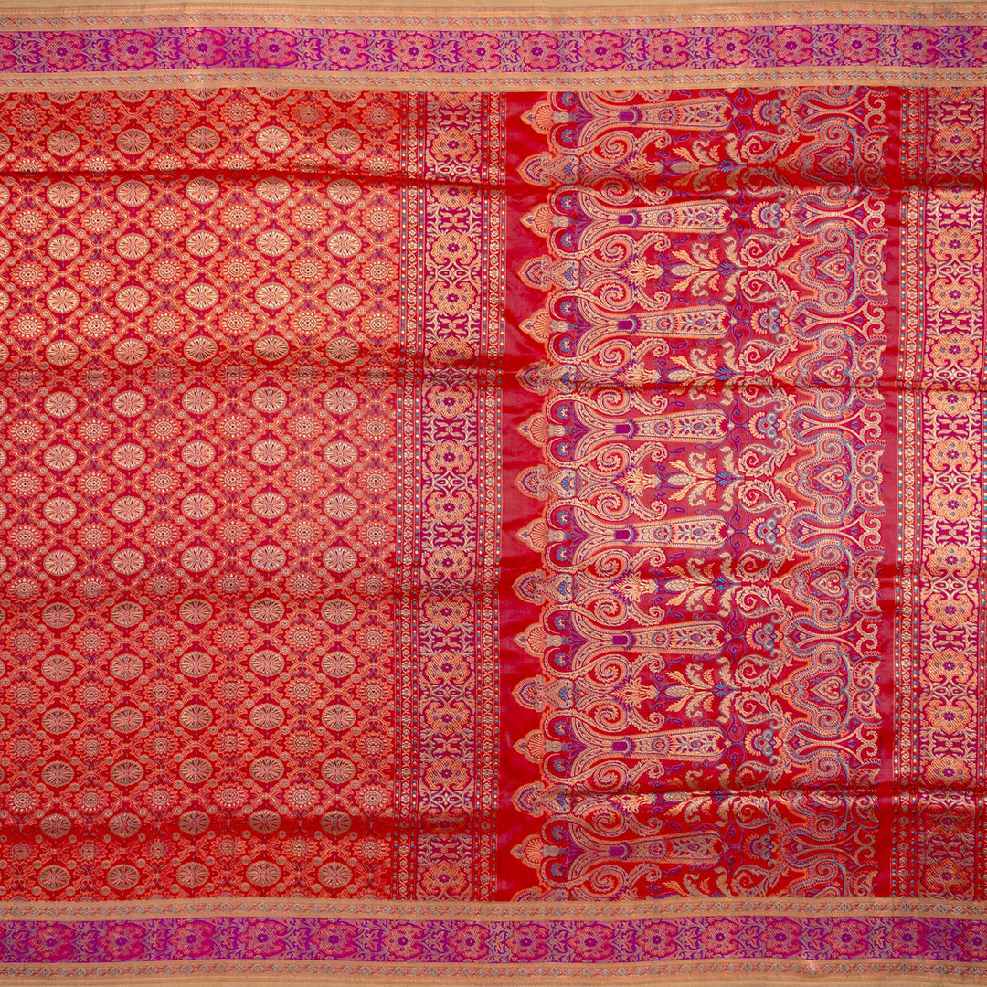 Kuberan Red Banarasi Saree