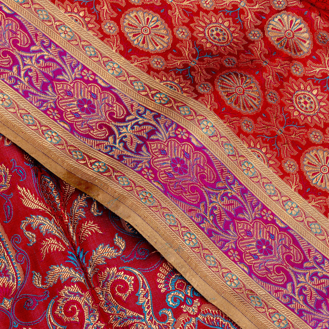 Kuberan Red Banarasi Saree