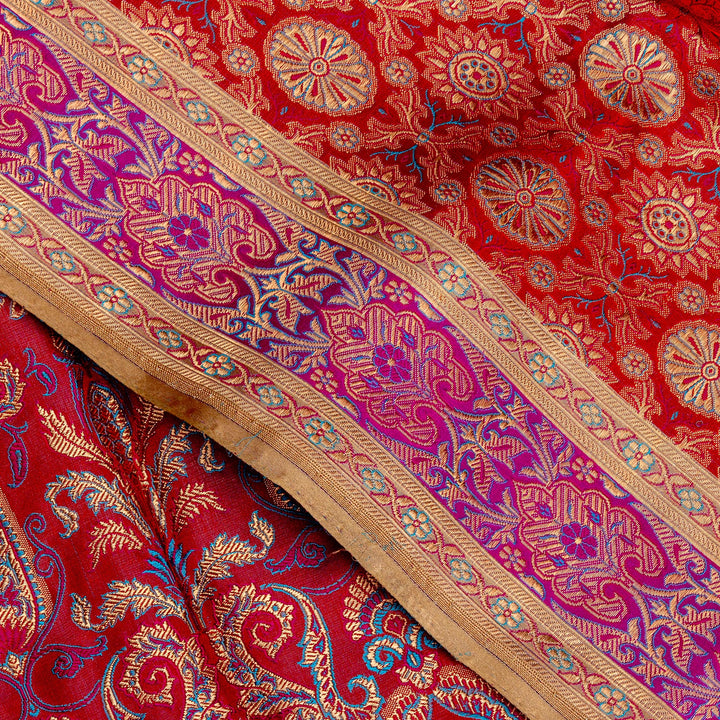 Kuberan Red Banarasi Saree
