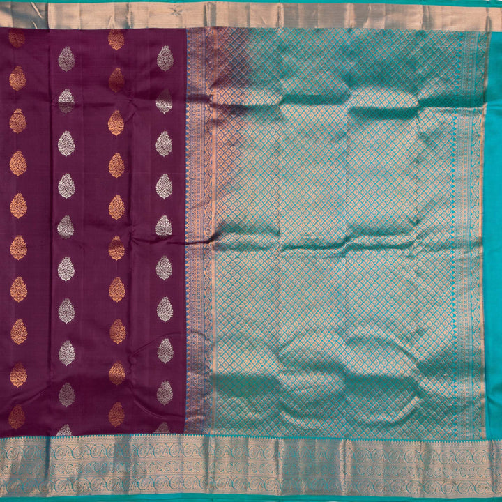 Kuberan Purple Pure Silk Saree