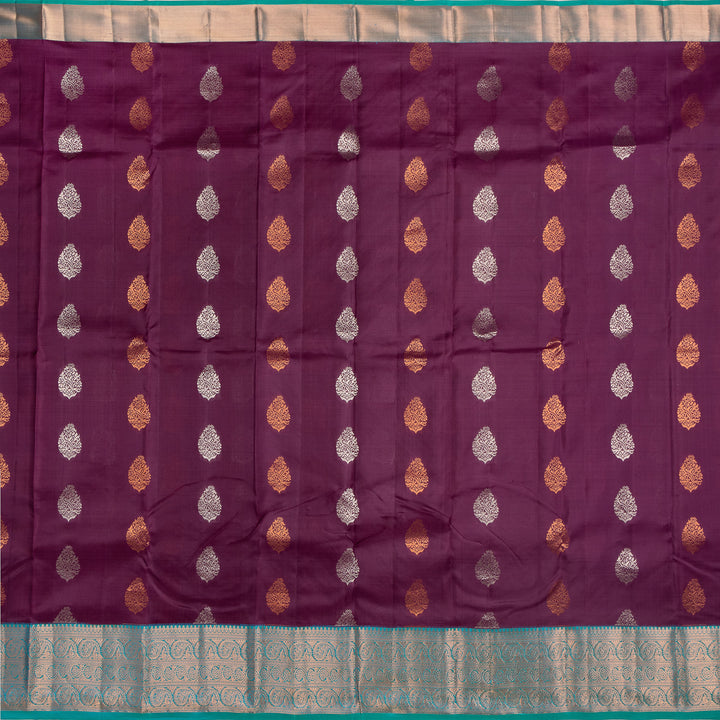 Kuberan Purple Pure Silk Saree