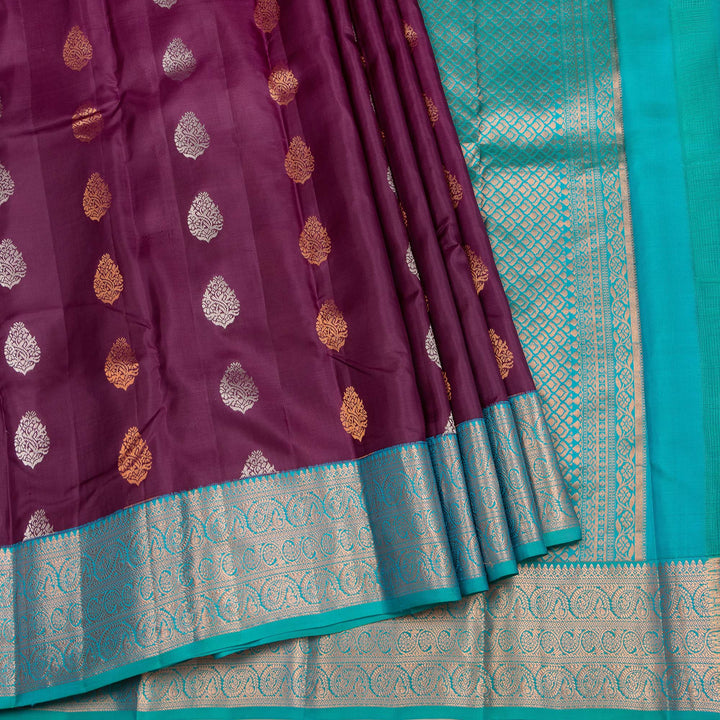 Kuberan Purple Pure Silk Saree