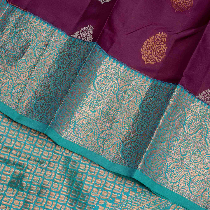 Kuberan Purple Pure Silk Saree