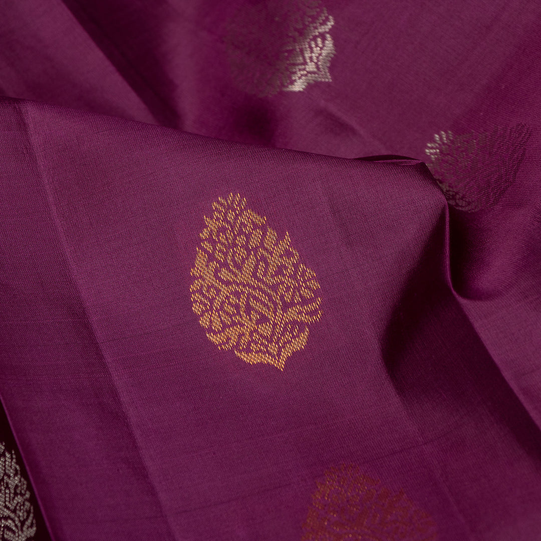 Kuberan Purple Pure Silk Saree