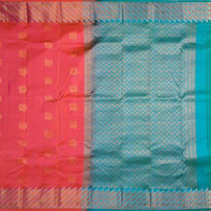 Kuberan Peach Pure Silk Saree