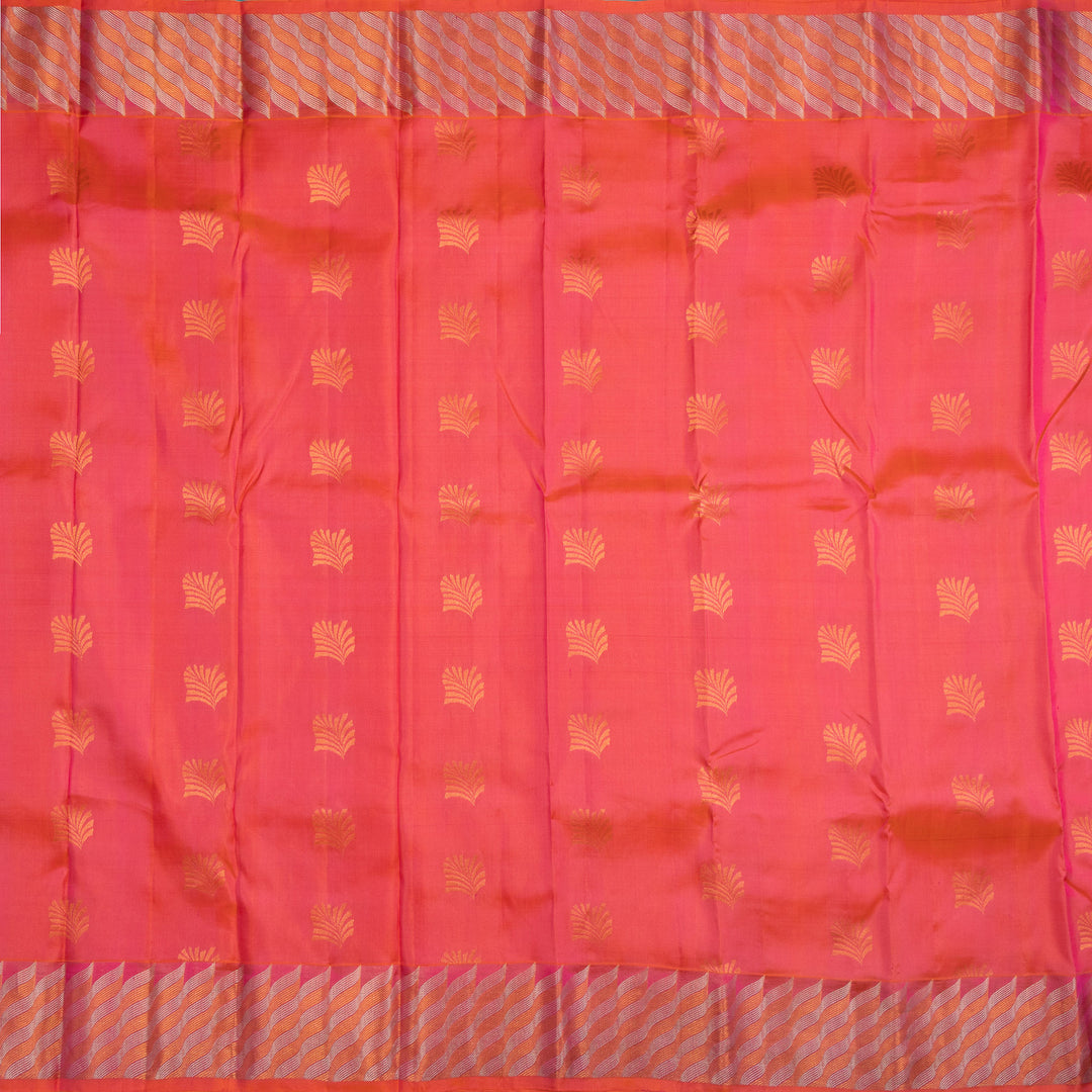 Kuberan Peach Pure Silk Saree