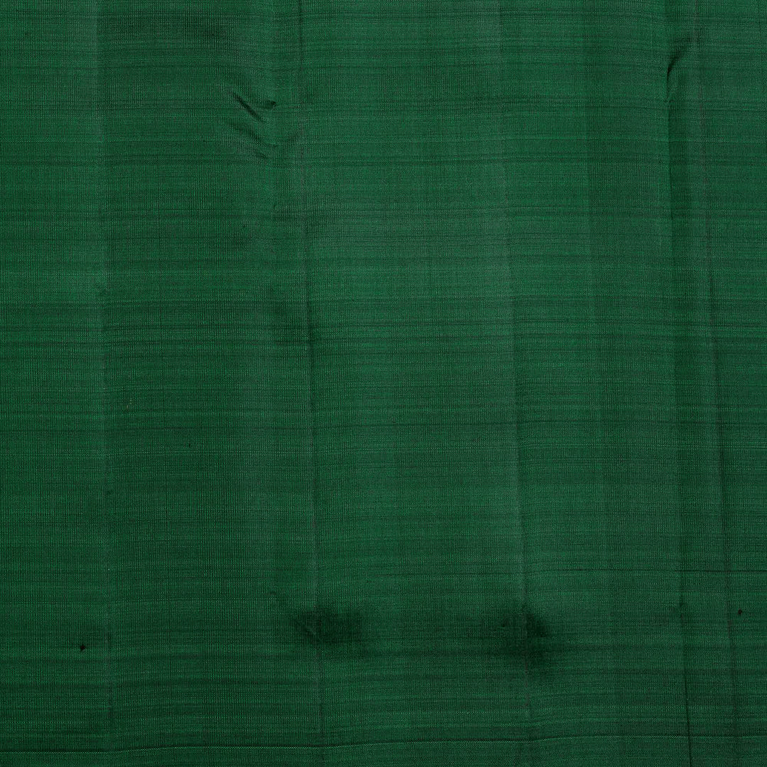 Kuberan Bottle Green Pure Silk Saree