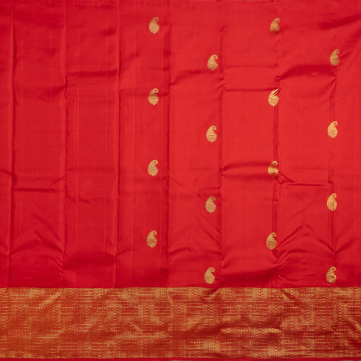 Kuberan Red Pure Silk Saree