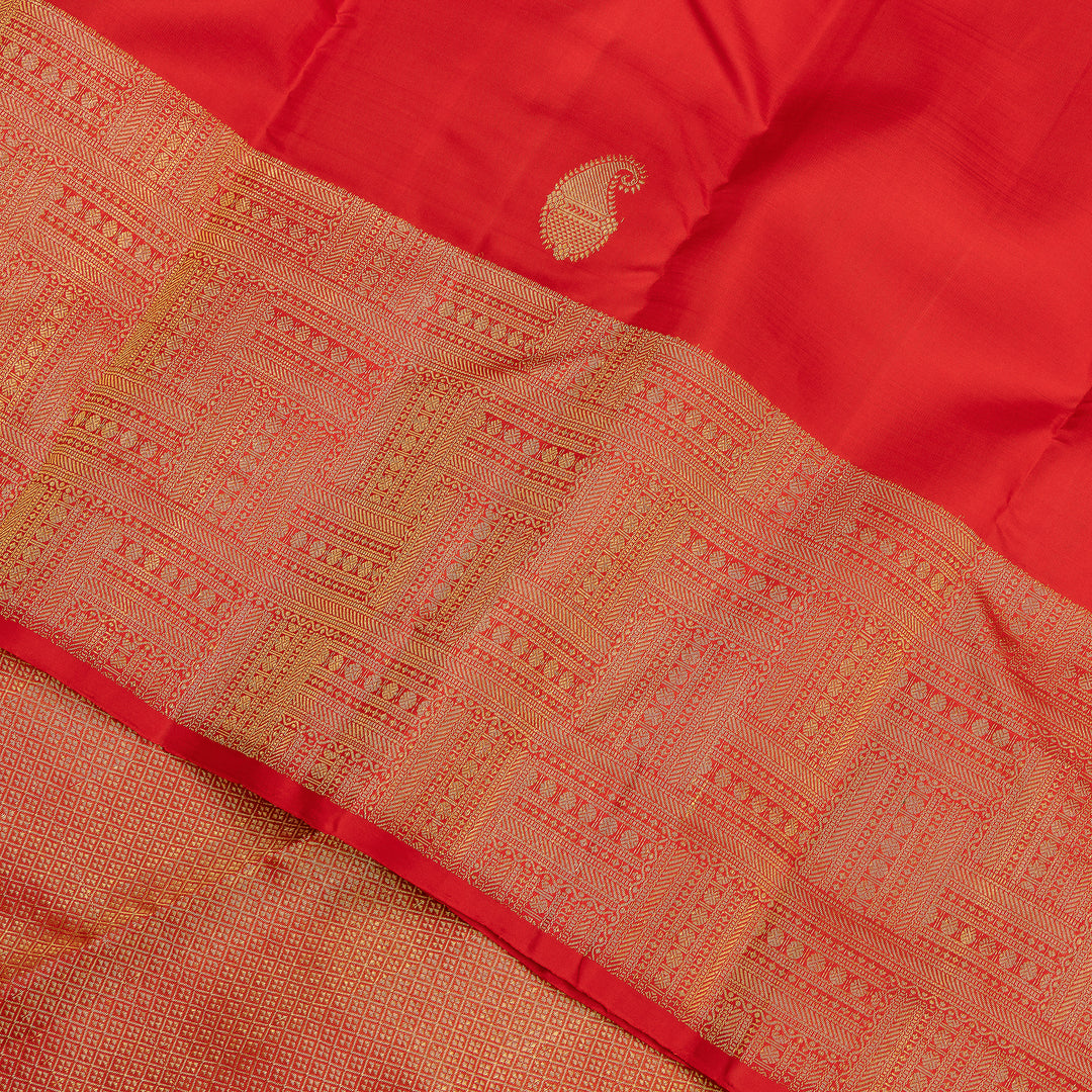 Kuberan Red Pure Silk Saree