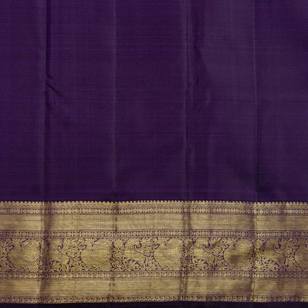 Kuberan Navy Blue Pure Silk Saree