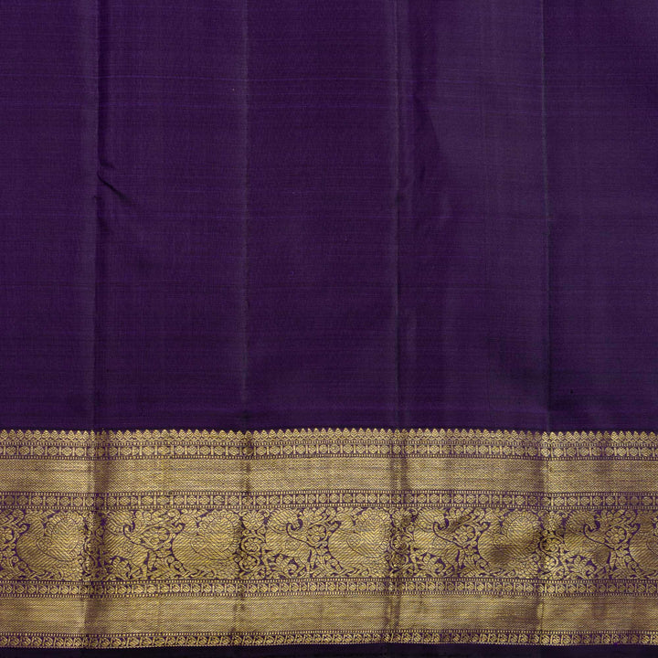 Kuberan Navy Blue Pure Silk Saree