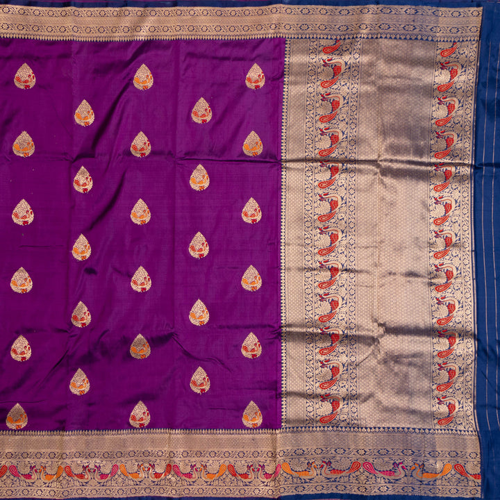 Kuberan Violet Banarasi Silk Saree