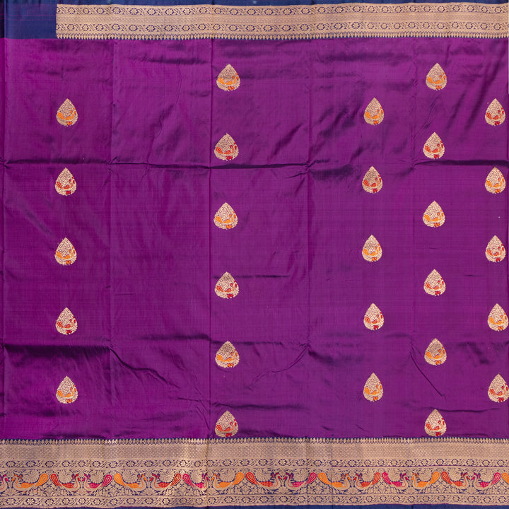Kuberan Violet Banarasi Silk Saree