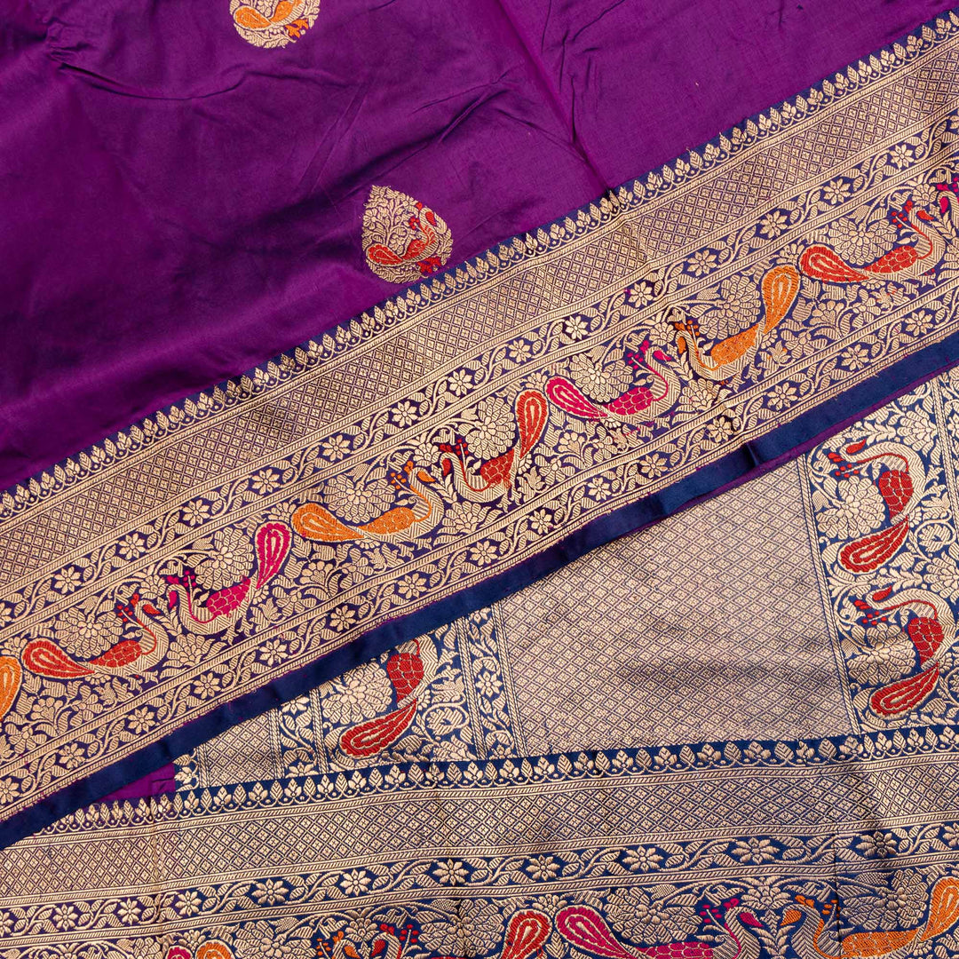 Kuberan Violet Banarasi Silk Saree
