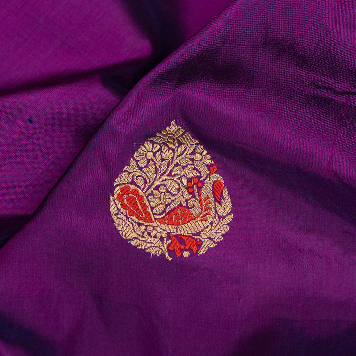 Kuberan Violet Banarasi Silk Saree