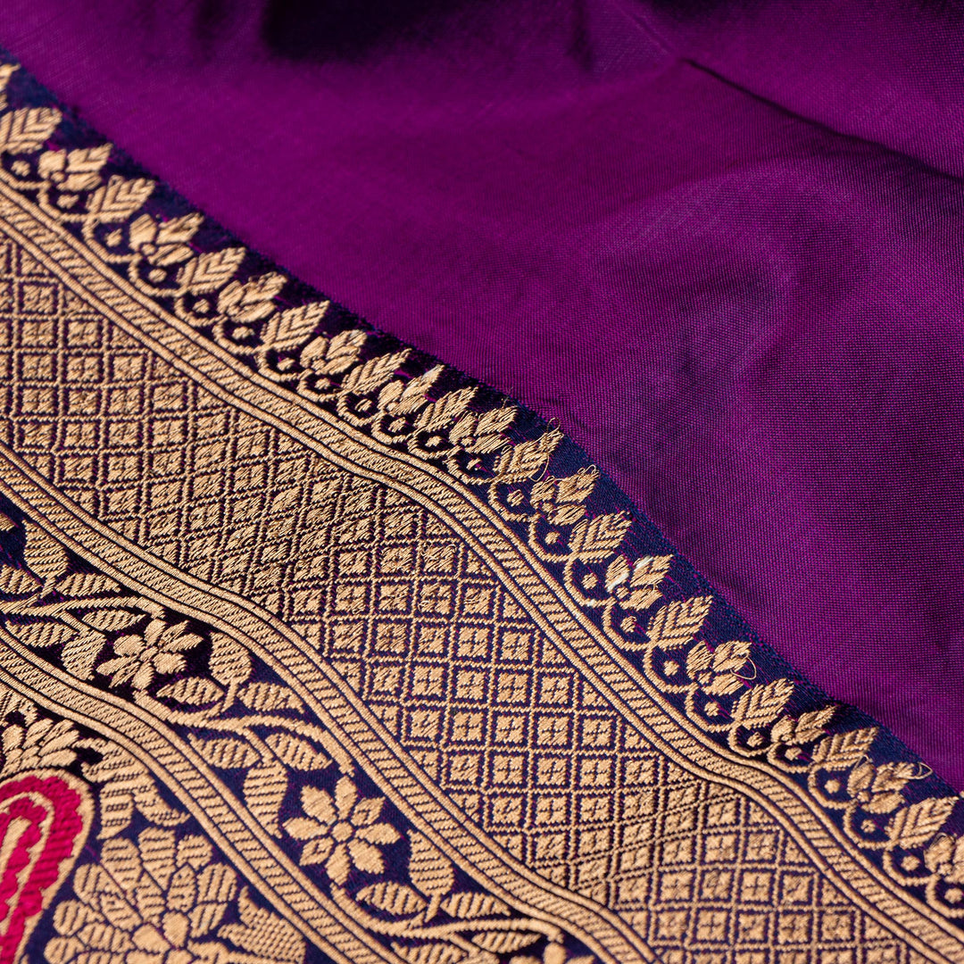 Kuberan Violet Banarasi Silk Saree