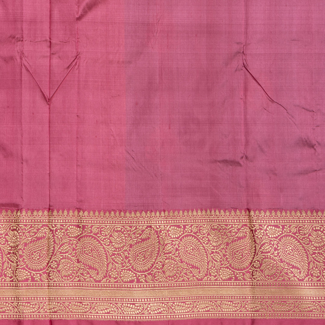 Kuberan Blue With Pink Border Banarasi Silk Saree