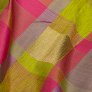 Kuberan Parrot Green With Pink Kanchivaram Silk Saree