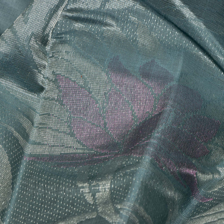 Kuberan Grey With Brown Kanchivaram Silk Saree