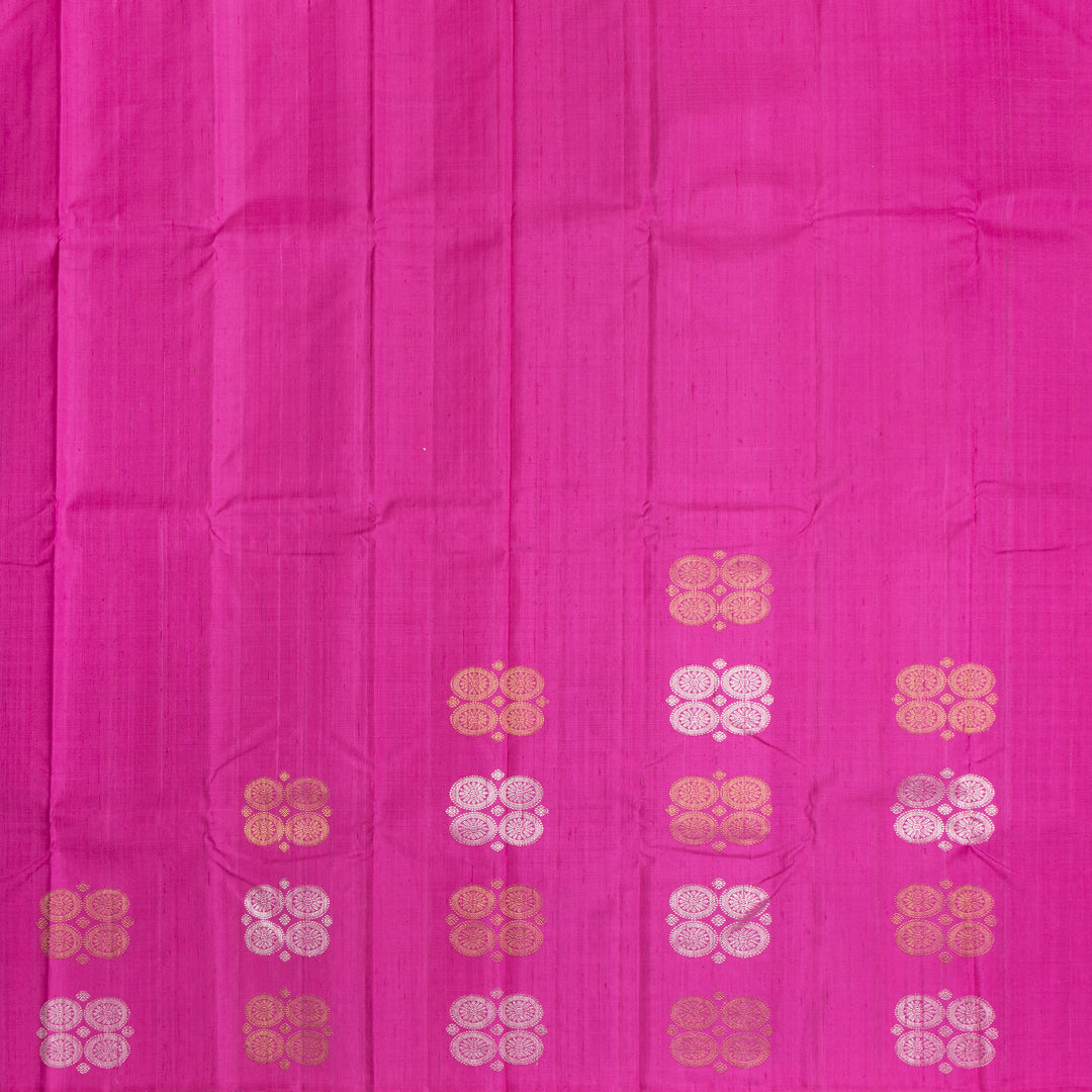 Kuberan Pink With Royalblue Kanchivaram Silk Saree