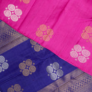 Kuberan Pink With Royalblue Kanchivaram Silk Saree