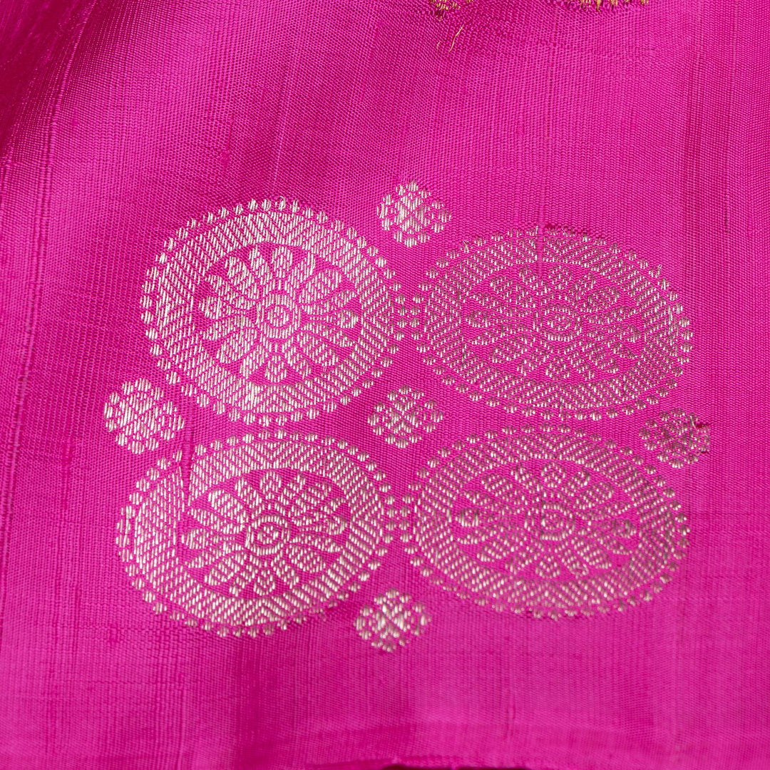 Kuberan Pink With Royalblue Kanchivaram Silk Saree
