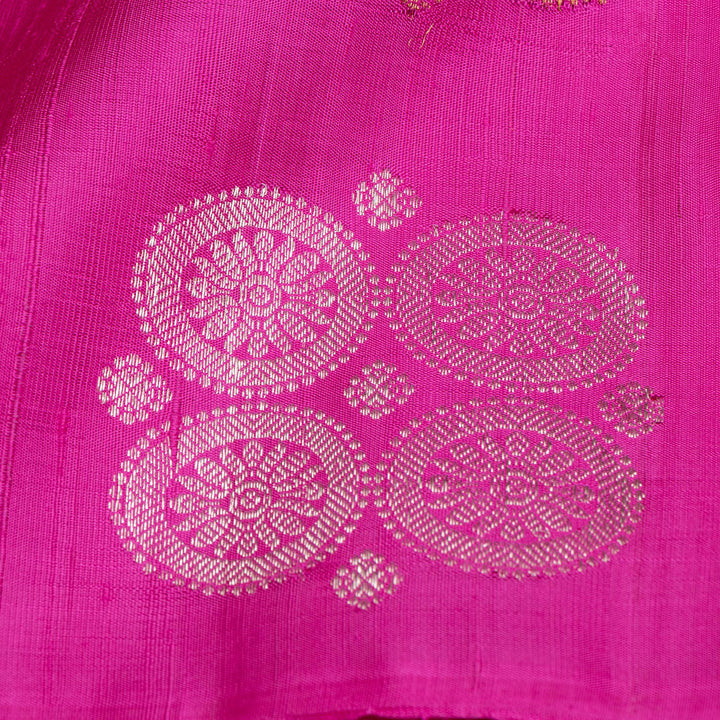 Kuberan Pink With Royalblue Kanchivaram Silk Saree