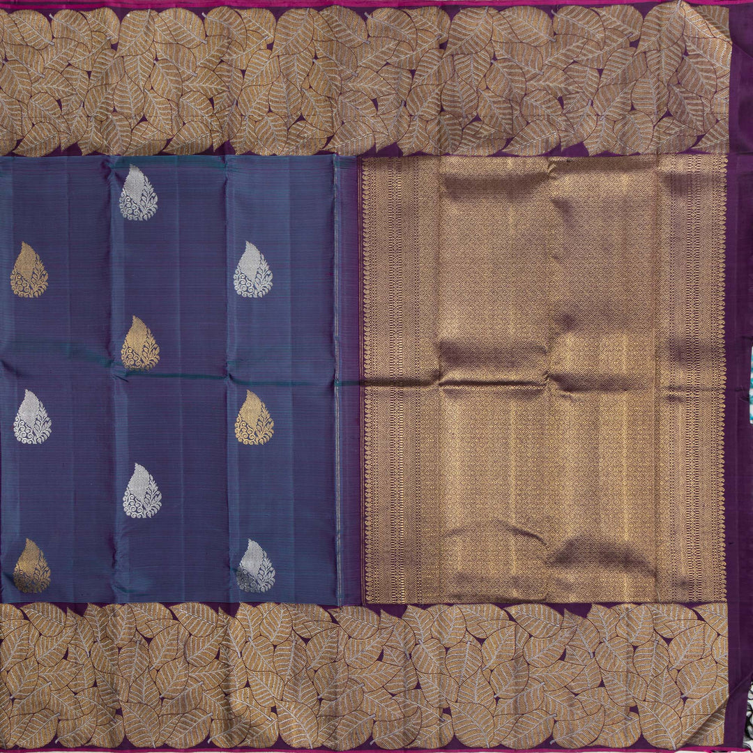 Navy Blue Kanchivaram Silk Saree