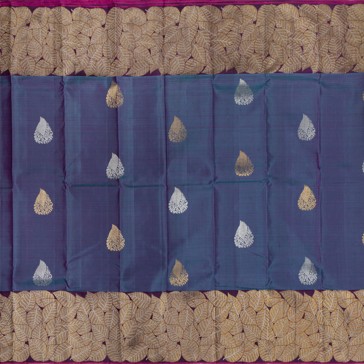 Navy Blue Kanchivaram Silk Saree