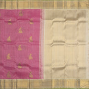 Kuberan Light Pink Kanchivaram Linen Silk Saree