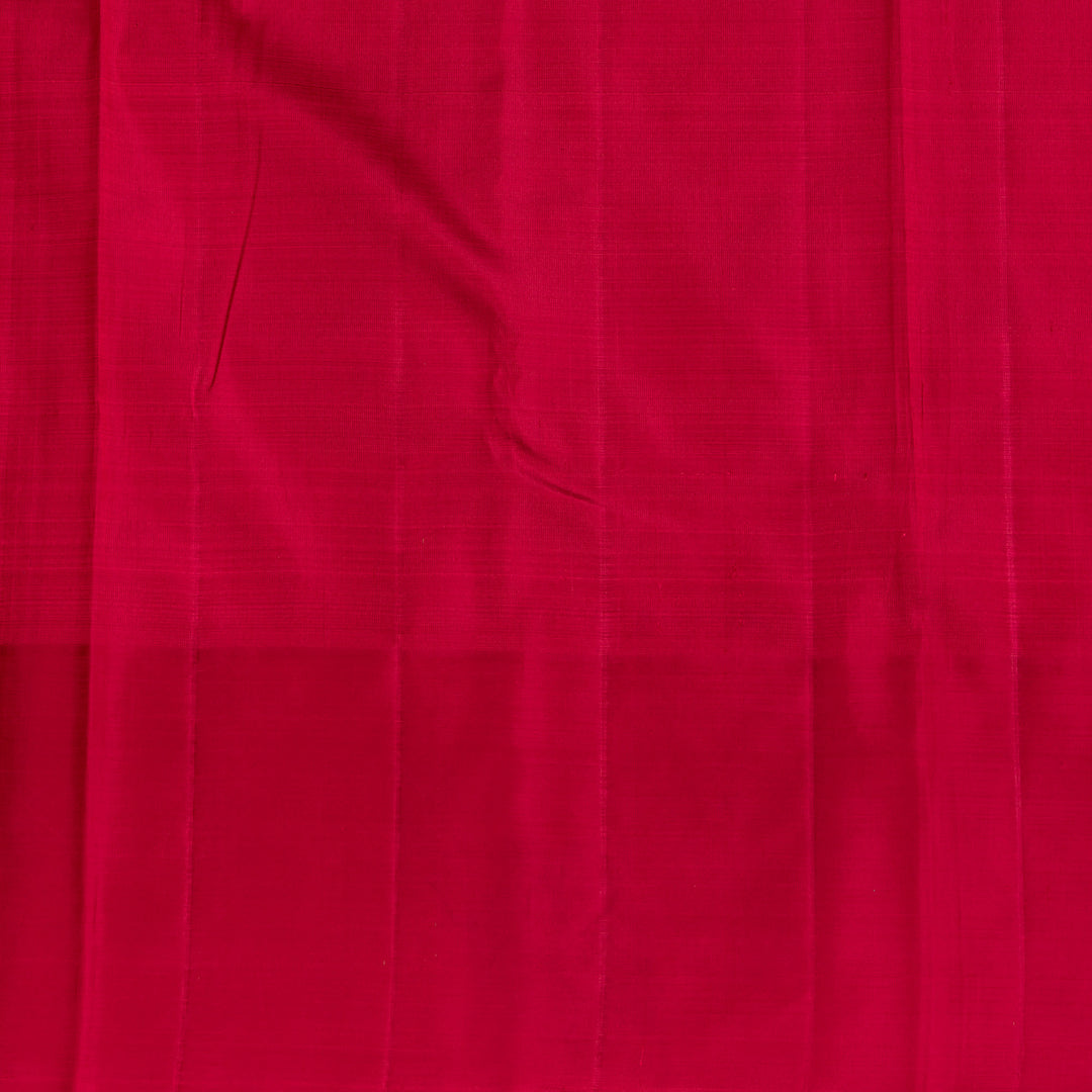 Kuberan Black With Pink Border Linen Kanchipuram Silk Saree