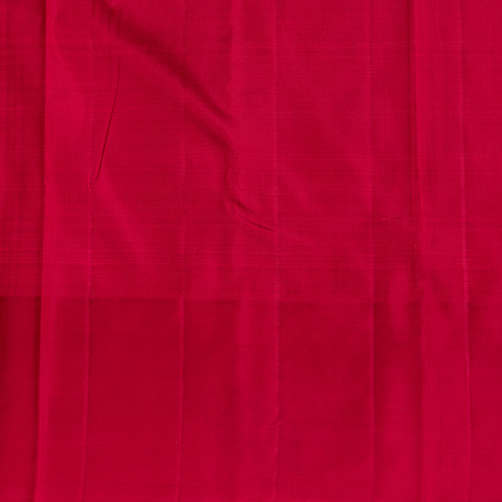 Kuberan Black With Pink Border Linen Kanchipuram Silk Saree